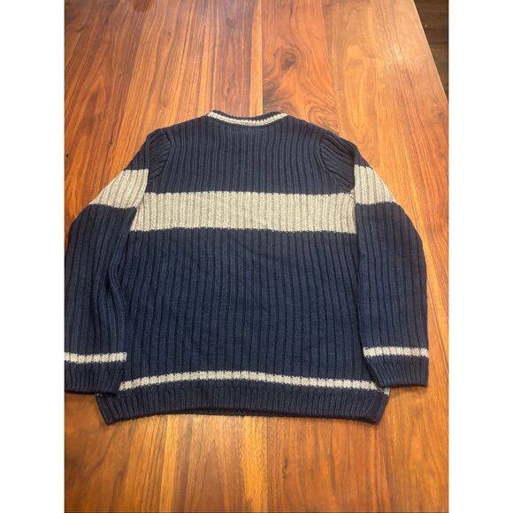 Harry Potter Men's Blue Gray Ribbed Knit Ravenclaw Quidditch Sweater Size Medium - Picture 8 of 8